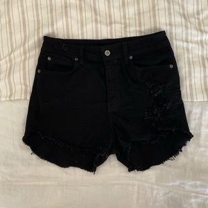 Carmar black denim cutt off shorts